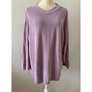 Free People Beach Malibu Solid Surf Lilac Fizz Sweater Size Large